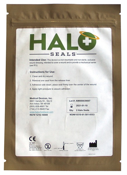 Bandasje okklusiv Halo Chest seal