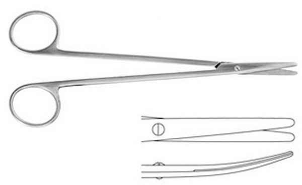 Saks kirurgisk Metzenbaum buet butt/butt 20cm