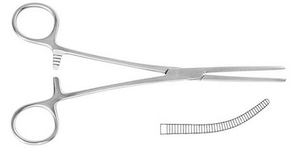 Arterieklemme buet 14cm