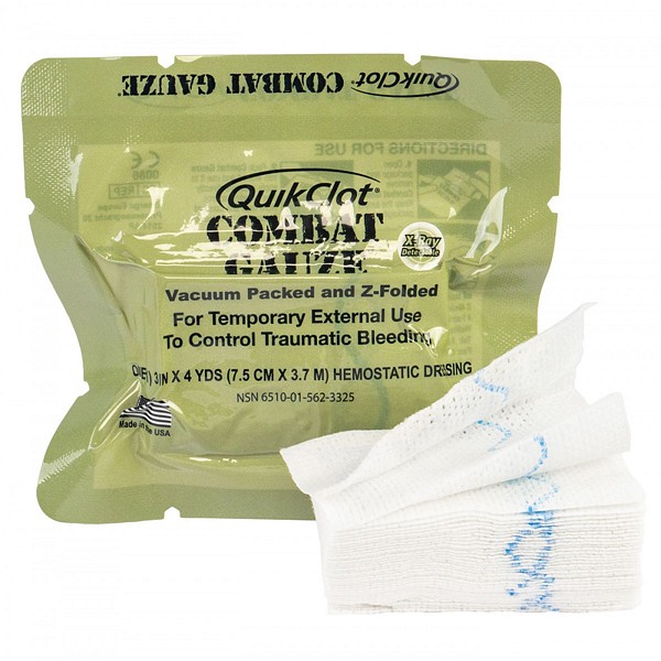 Blodstopper kompress QuikClot combat gauze Z-Fold