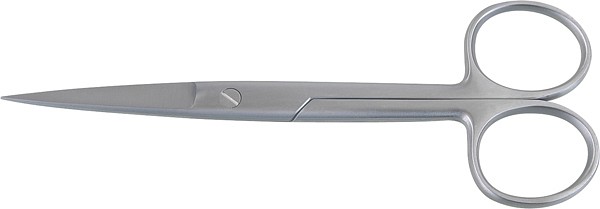 Saks kirurgisk rett spiss/spiss 13cm