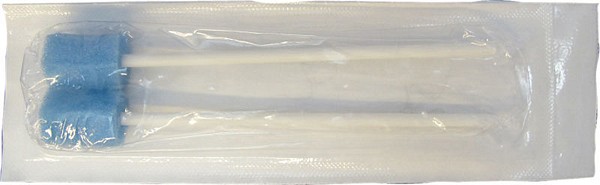 Munnpensel blå 14cm 2pk