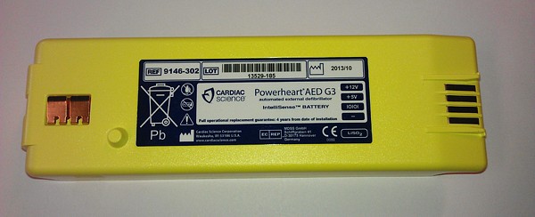 Hjertestarter Powerheart G5 batteri