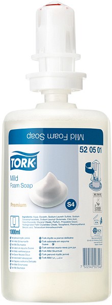 Såpe skum Tork mild S4 m/parfyme 1000ml