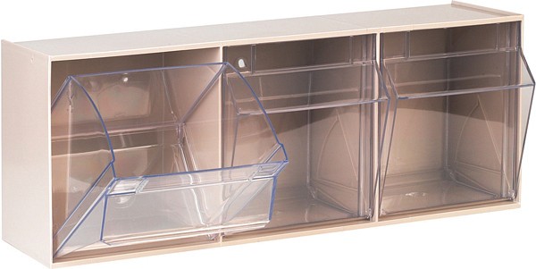Dispenser hyller til tralle m/3 skuffer 60x16x24cm