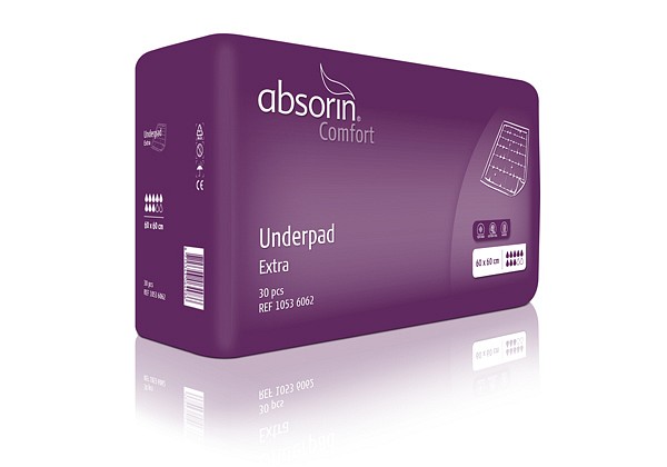 Kladd Absorin Comfort Underpad dag/natt 40x60 30pk
