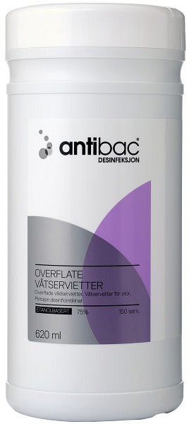 Desinfeksjon Antibac 75% serviett overflate