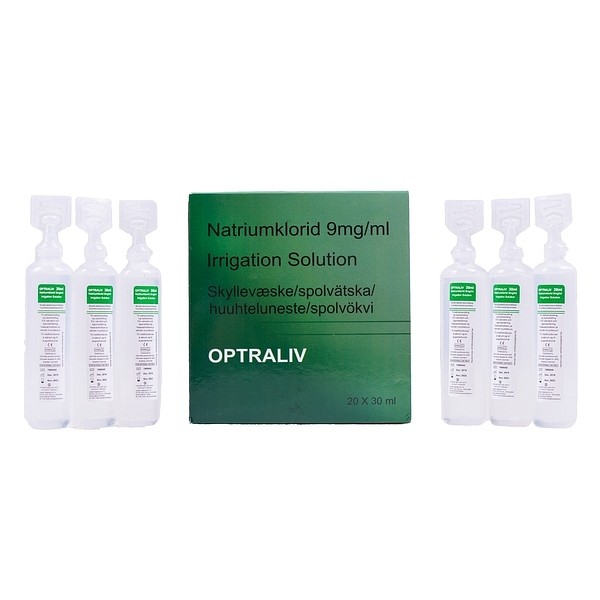 Saltvann Nacl skyllevæske 0.9% 30ml
