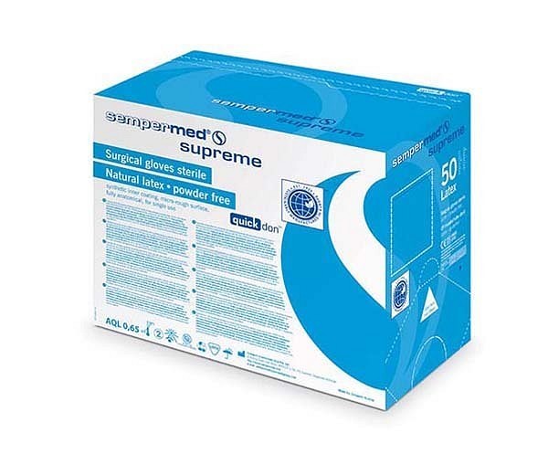 Hanske opr latex Sempermed Supreme 6,5 hvit par