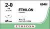Sutur Ethilon 2-0 FS 26mm steril 45cm svart 3/8 cirk omv skär