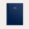 Veckojournal 2026 konstläder mörkblå 195x260mm