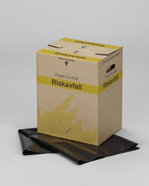 Avfallskartong riskavfall 38l utan säck 338x270x420mm