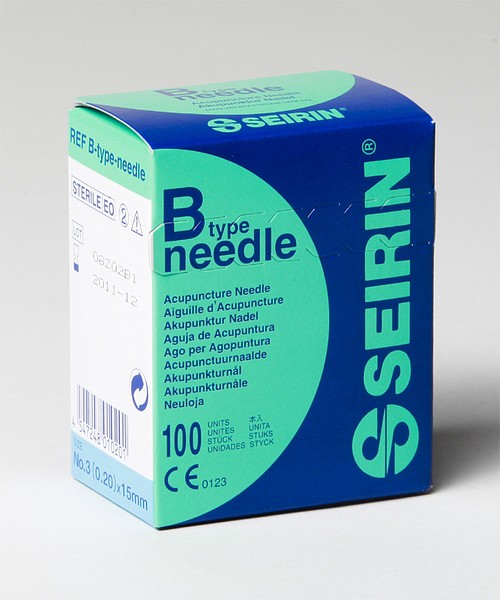 Akupunkturnål Seirin b 0,20x15mm plastskaft utan hylsa