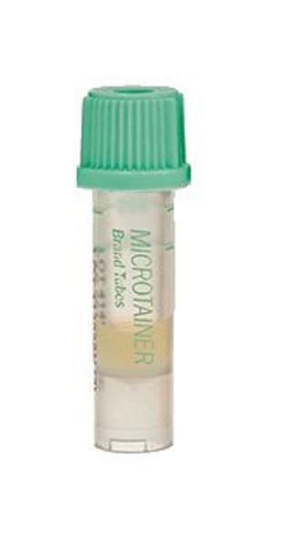 Kapillärrör BD Microtainer Li-Hep, 0,4-0,6 ml, gel, ljusgrön