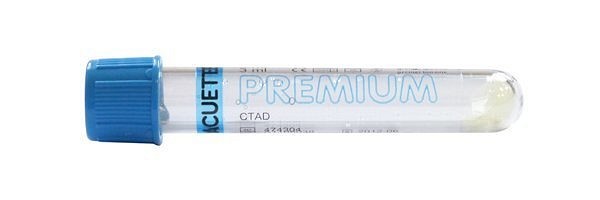 Vakuumrör Vacuette CTAD, 5/3,5ml, ljusblå, transparent etikett