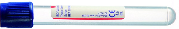 Vakuumrör BD Vacutainer Spårelement, 7/6 ml, mörkblå, pappersetikett