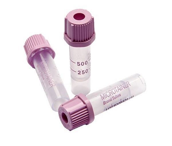 Kapillärrör BD Microtainer K2-EDTA, 0,25-0,5 ml, lila