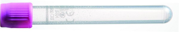 Vakuumrör BD Vacutainer K2-EDTA, 7/6 ml, lila, transparent etikett