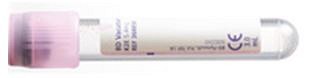Vakuumrör BD Vacutainer K2-EDTA, 5/3 ml, transp lila, pappersetikett