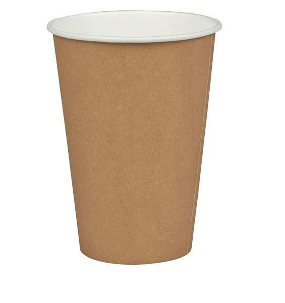 Kaffebägare papp 21cl brun/vit insida gastroline