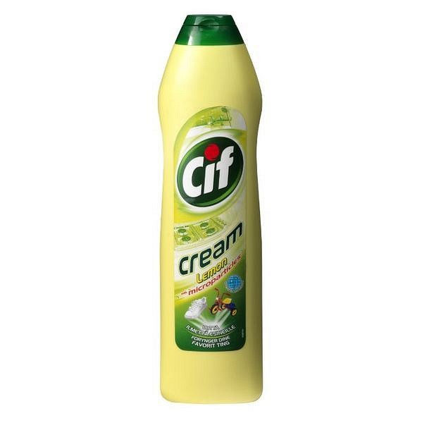 Skurmedel Cif Cream lemon 500ml parfymerad pH 11