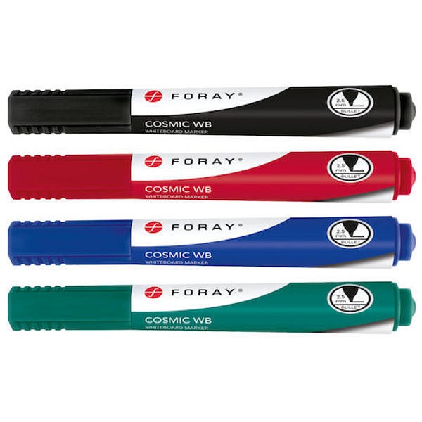 Whiteboardpenna Foray 4-pack rund spets 1-3mm