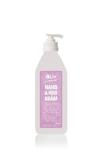 Hand & hudkräm LIV 600ml pH 5,5 oparfymerad Svanenmärkt