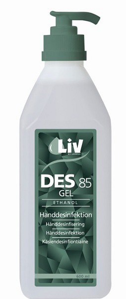 Handdesinfektion LIV Gel 85 600ml med pump
