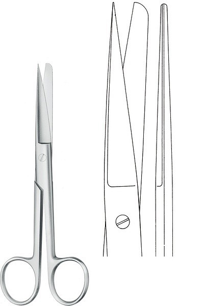 Sax kirurg rak 15.5cm tr/tr OP-kval