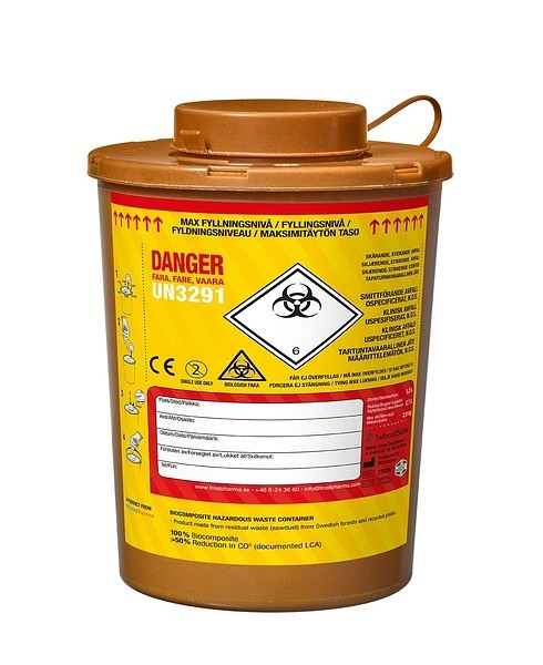 Kanylburk Woodsafe 2L med UN-etikett Biokomposit 100%