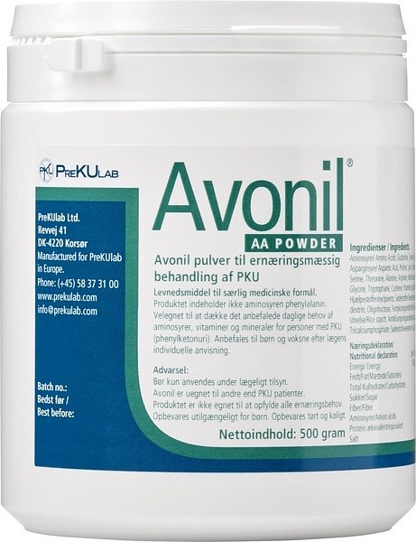 Avonil PKU AA pulver 4x500 gram