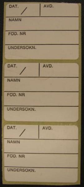 Etikett namn föd dat unders 32x41mm 500st/rle
