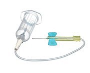Venprovtagningsset BD Safety-Lok 0,6 x 19 mm, blå 23G, 178 mm slang, hållare