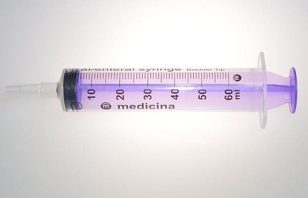 Medicina spruta katetertip 60ml steril lila engångs 55 stycken