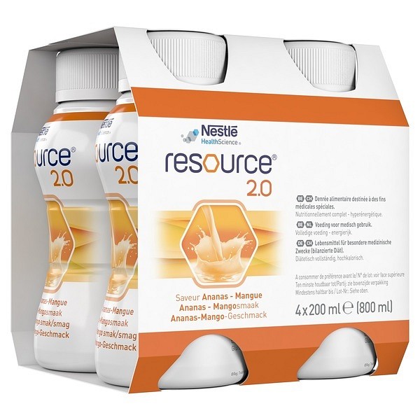 Resource 2.0 Ananas/Mango 4x200ml Vnr 900442