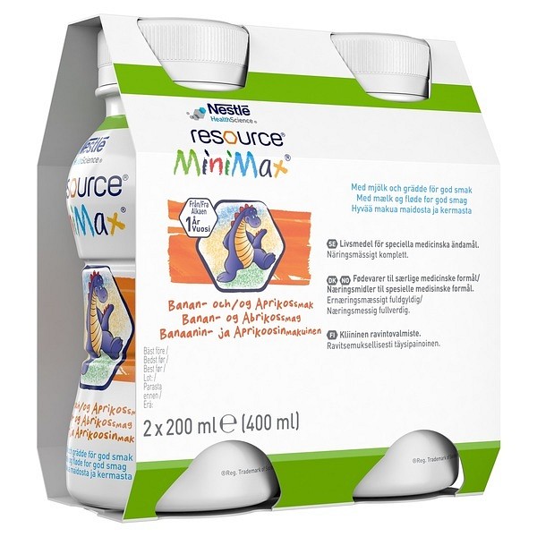 Resource Minimax Banan/Aprikos 2x200ml Vnr 900403