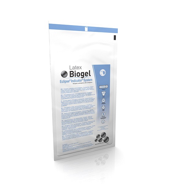 Handske op Biogel Eclipse Indic 6,0 steril latex puderfri grön/natur