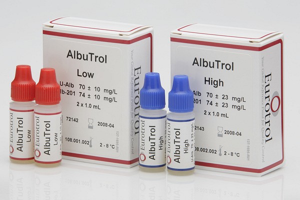 Kontroll albutrol urin albumin kontrollösning låg nivå 2x1ml