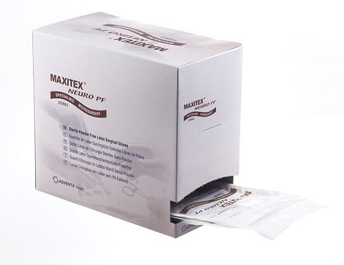 Handske op Maxitex Neuro 8,5 steril latex puderfri brun