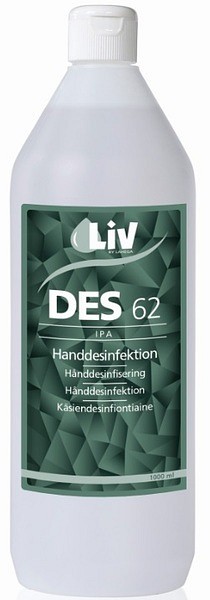 Handdesinfektion LIV 62 IPA 1000ml flaska