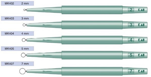 Hudcurette Kai 7mm steril engångs