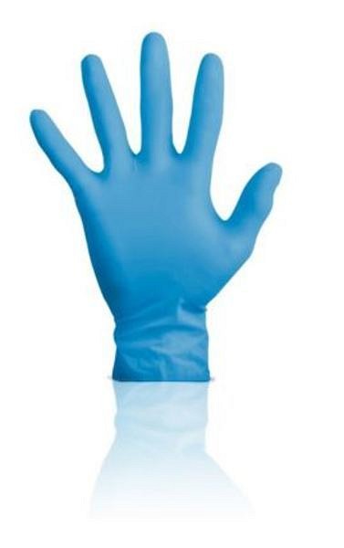Handske undersök Klinion Ultra Safe M nitril puderfri blå