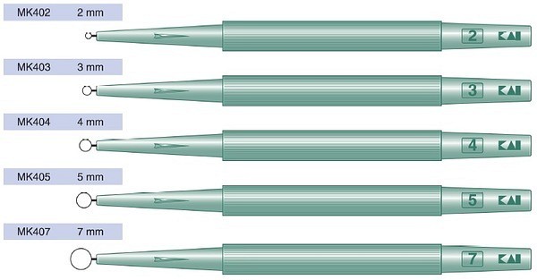 Hudcurette Kai 2mm steril engångs
