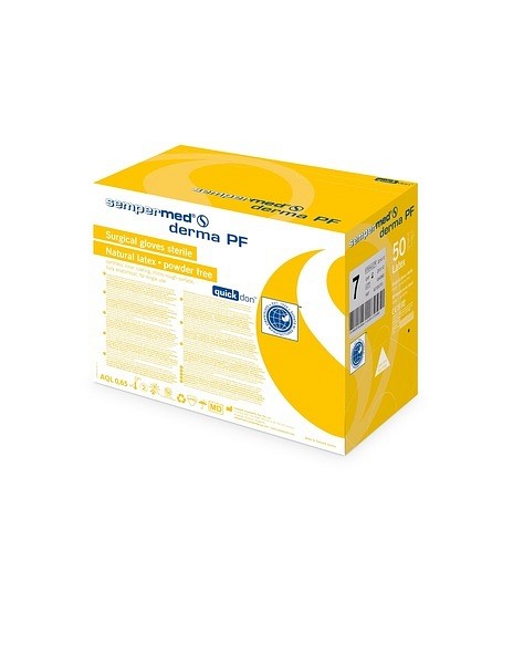Handske op Sempermed DermaPF 8.5 steril Latex vit
