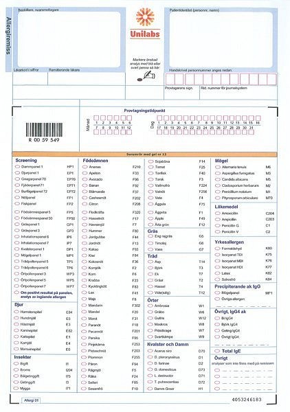 Remiss allergi Sörml/Capio/Unilabs 50st/fp