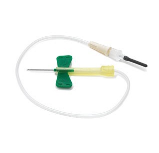 Venprovtagningsset BD Safety-Lok 0,8 x 19 mm, grön 21G, 178 mm slang, luer