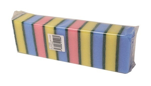 Rengöringssvamp grön 55x85mm med slipmedel utan grepp