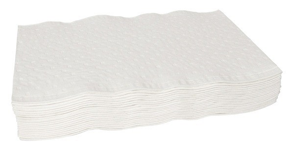 Tvättlapp tissue 3-lags 19x19cm 100% nyfiber vit plan Svanenmärkt