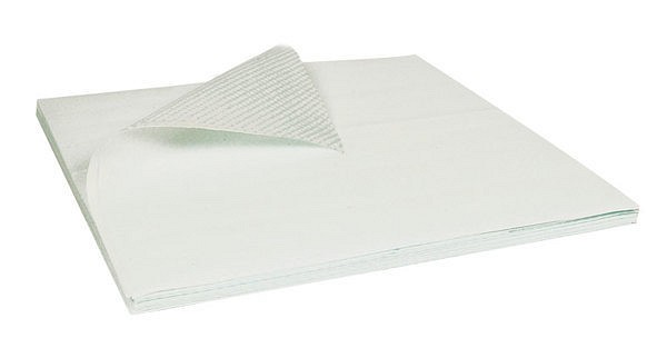 Underlägg 2-lag x-mjuk plan 39x59cm ark tissue spärrskikt vit/blå