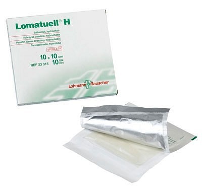 Salvkompress Lomatuell h 10x20cm steril